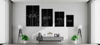 Golden Black Lily Elegance Glass Wall Art