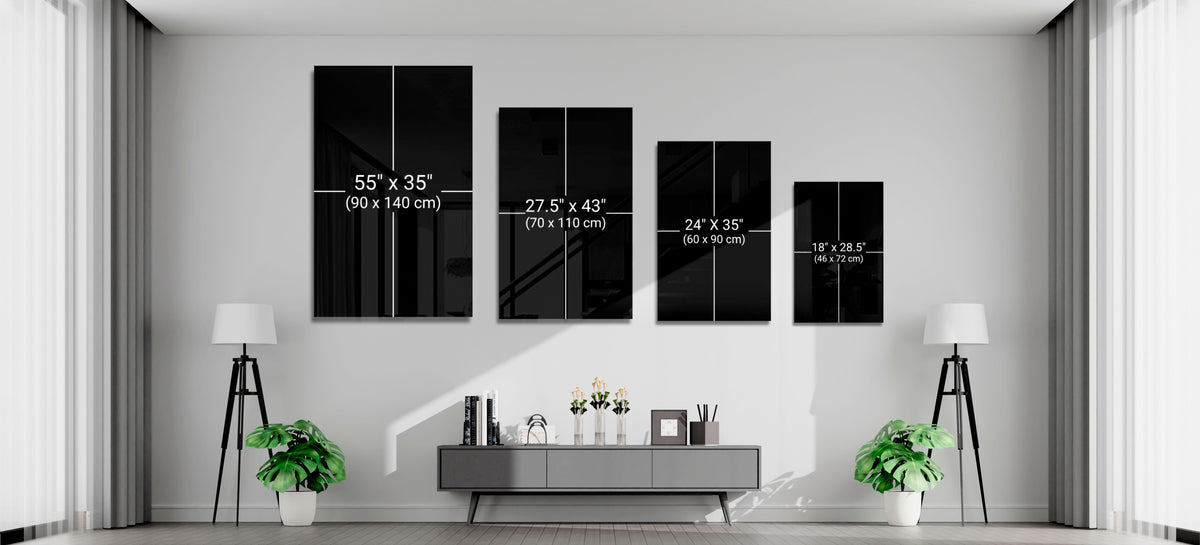 Golden Black Lily Elegance Glass Wall Art