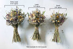 Dried Flower Bouquet – Blue Larkspur, Yarrow, Daisies & Eucalyptus – Rustic Farm-Grown California Wedding & Home Décor Arrangement