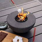 Concrete Semi-Round Fire Pit