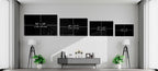 Golden Black Lily Elegance Glass Wall Art